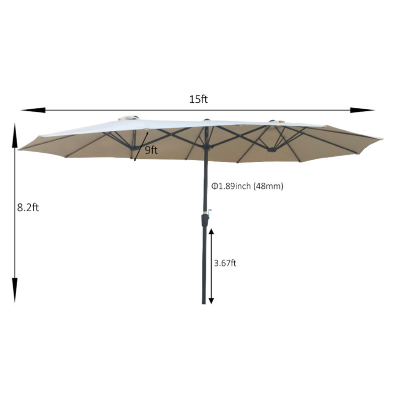 Table de jardin à deux niveaux, Tanné