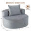 Canapé simple ovale rembourré de 45 po de largeur, aucun assemblage requis-921630344