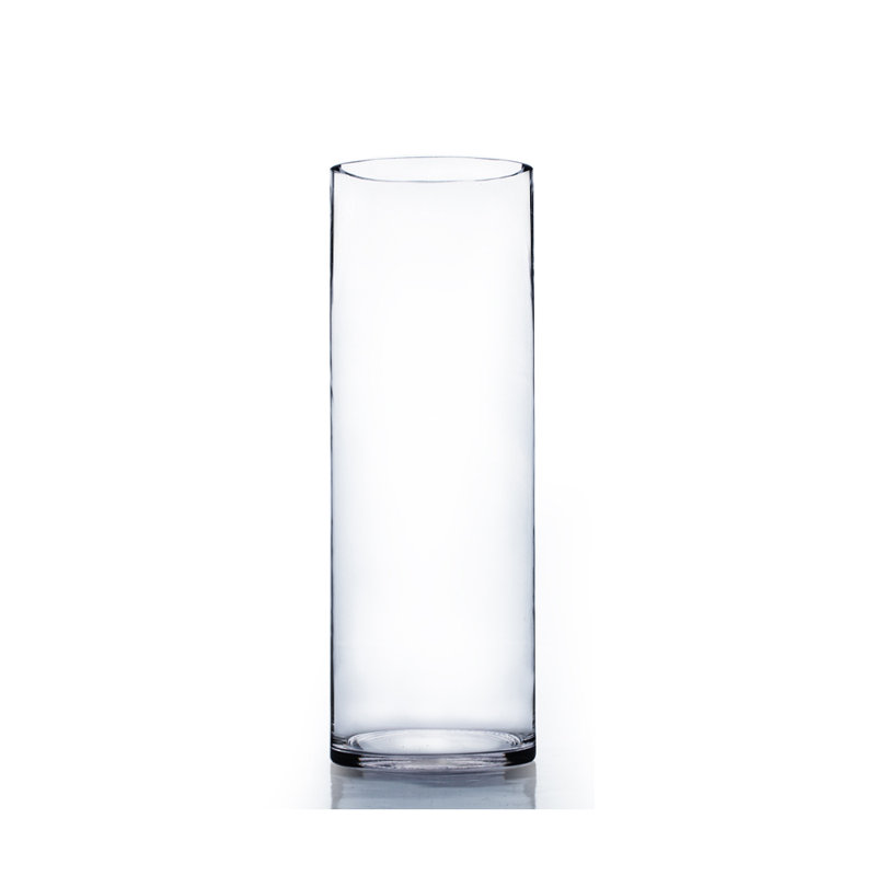 Vase en verre transparent Karissa, H 16 po x l 6 po x p 6 po