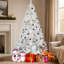 Sapin de Noël artificiel blanc de 2,74 mètres (9 pieds) avec branches en fil de fer à mémoire de forme et assemblage articulé pour décoration intérieure des fêtes-1562825007