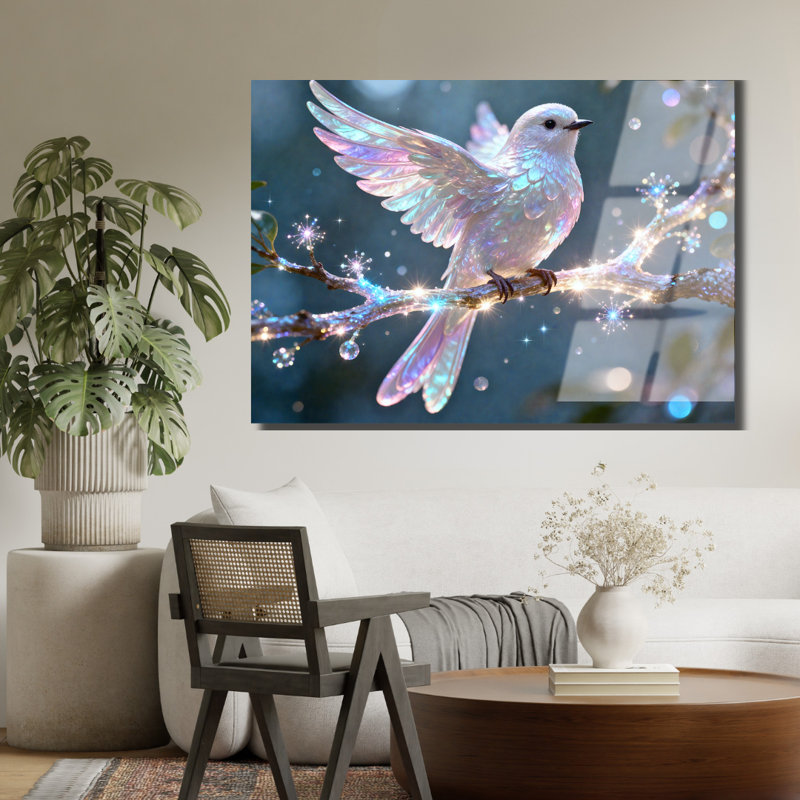 Art mural cristal en verre trempé, H 12 po x l 16 po