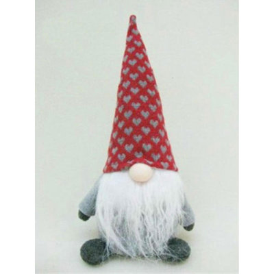 Figurine de noël pour table en peluche de père noël melvin "potelé