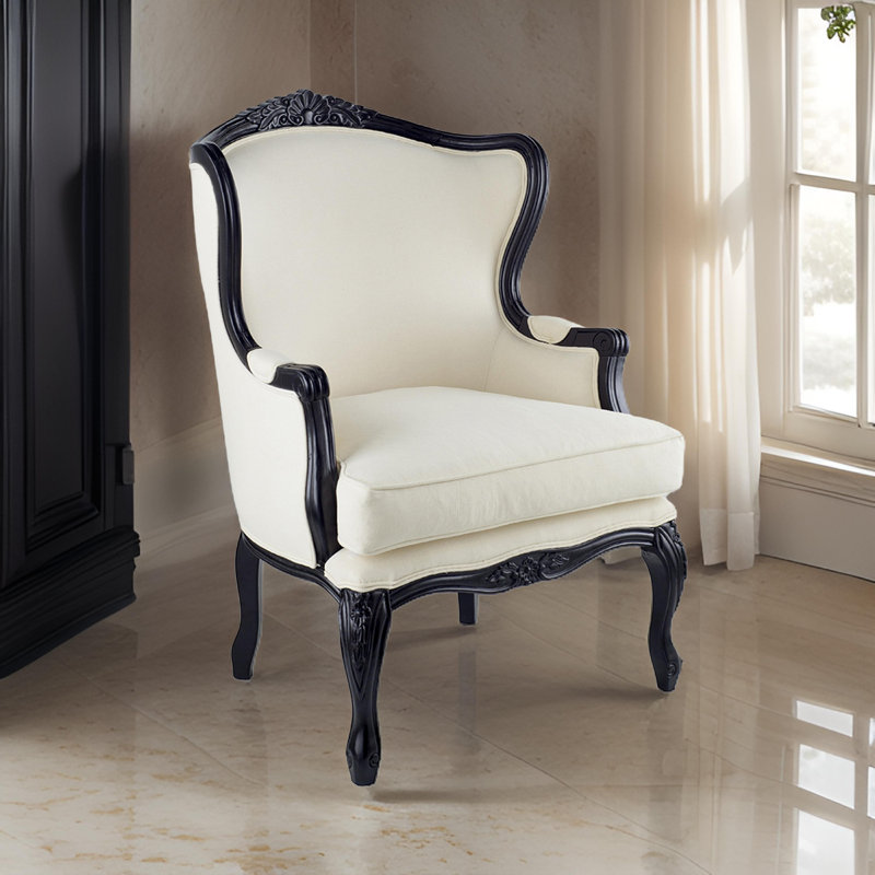 Fauteuil à oreilles rembourré Sabba