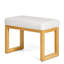 Banc à langer beige avec coussin moelleux - banc et table à langer, style et cadre modernes, convient à divers environnements domestiques, banc de 25,5 po x 18,25 po x 14,5 po, siège de 14,4 lb avec des lignes épurées, siège en bois naturel et petit-130598284