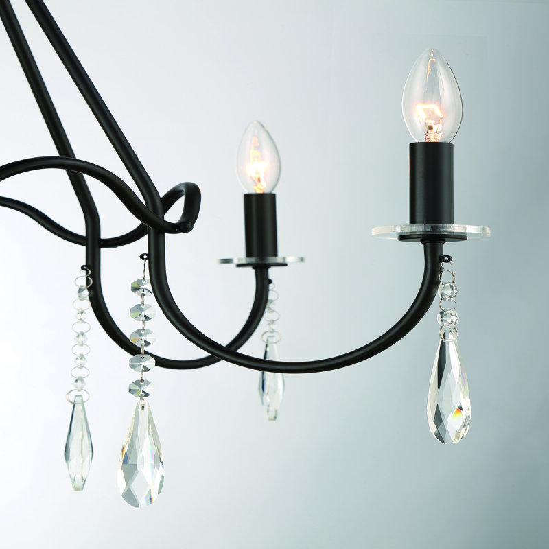 Lustre noir 5 lumières Adaire