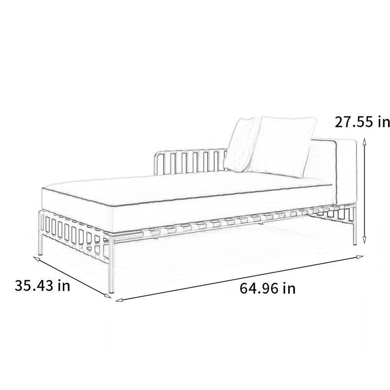 Chaise confortable en acier inoxydable, Orienté à droite