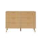 Commode 6 tiroirs en bois avec tiroirs ondulés - polyvalente pour la chambre à coucher, la chambre d'enfant, le salon et plus encore.