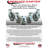 4-Piece Thermoplastic Rubber Caster Set