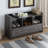 Shoe Entry Bench with Three Shelves, One Drawer with Divided Compartment-1512367478