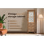 Armoire de rangement rustique en bois avec porte découpée décorative et 3 tiroirs