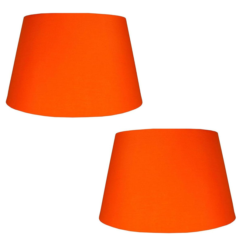 Talaina 25cm H Cotton Lamp Shade, Orange