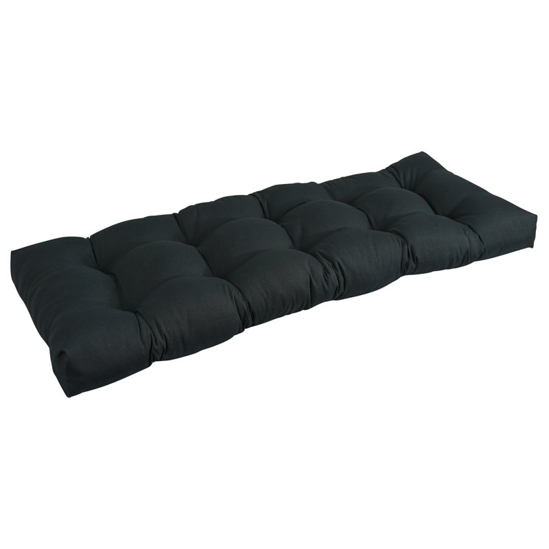 Coussin de siège en sergé, Noir, L 55 po x P 19 po