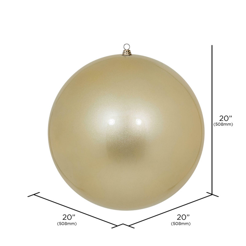 Ornement champagne 20 po Vickerman, Champagne, H 20 po x l 20 po x P 6 po