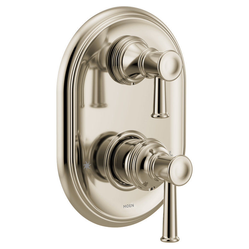 Belfield M-CORE 3-Series 2-Handle Shower Trim With Integrated Transfer Valve, Valve Required, Polished Nickel