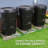 Mighty Tuff 48-Gallon Rain Barrel - Black, Dual Spiggot, Built-in Debris Filter and Overflow Channel