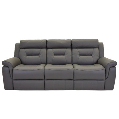 Demea 3 Seater Genuine Leather Electric Recliner