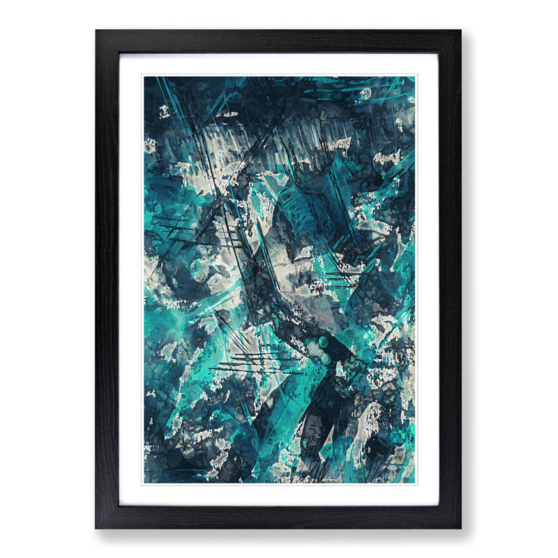 Knowing Why in Abstract - Picture Frame Graphic Art Print, 50cm H x 35cm W x 2cm D, Black