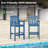 2 Pieces HDPE Tall Adirondack Bar Chair with Removable Table-721887754