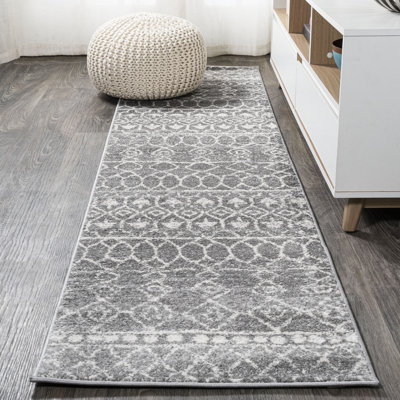 Tapis gris / crème Bouton Iil Beni Souk