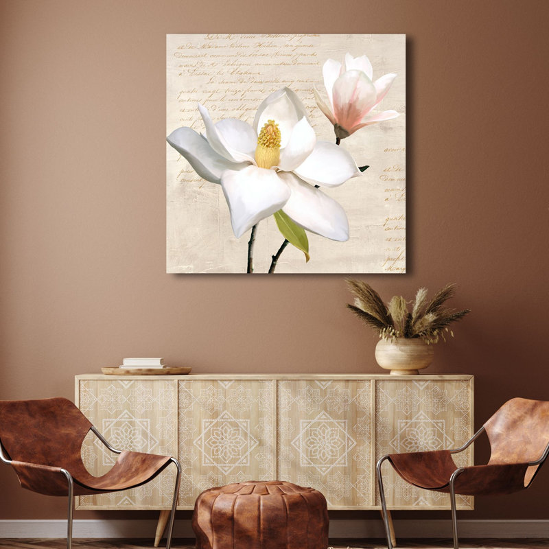 Ivory Magnolia I - Wrapped Canvas Print, 70cm H x 70cm W x 4cm D