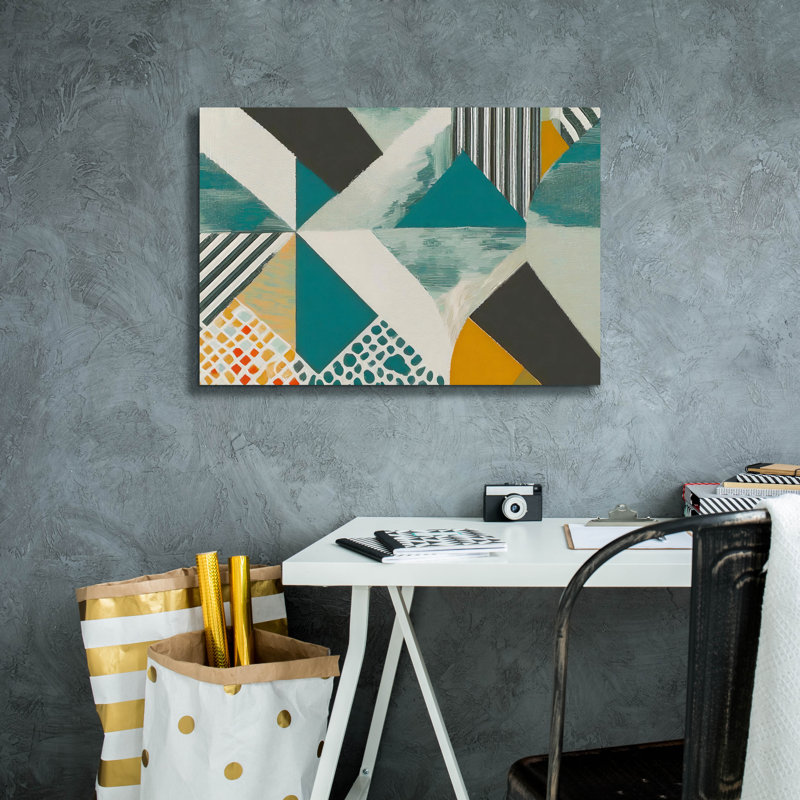 «George géométrie Chaos» par Andreas Magnusson, art mural George George, H 18 po x l 26 po x P 0,75 po