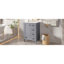 Meuble-lavabo en bois gris 24 po avec évier en céramique de style moderne