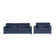 Calian 2-Piece Polyester Fabric Couch and Chair and a Half Set