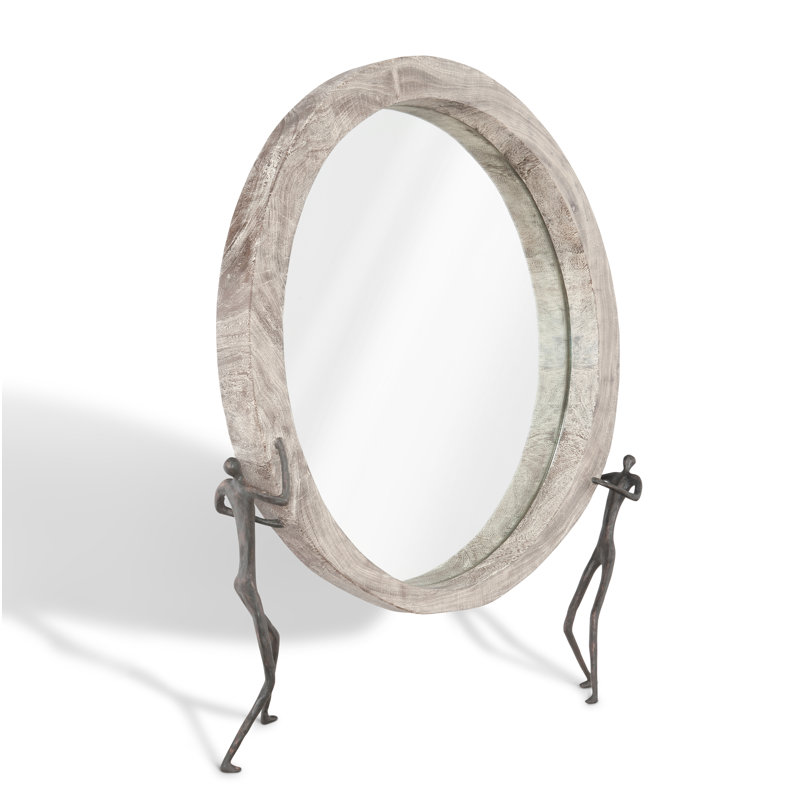 Atlas Chamcha Wood Beveled Accent Mirror