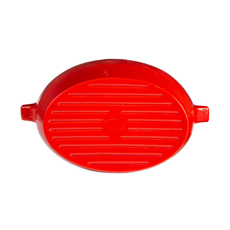 Cuiseur à vapeur en fonte, Rouge, 2,3 pintes