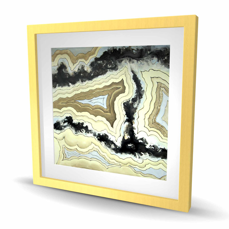 Lace Agate Abstract Bathroom Print | Framed Matted Decor