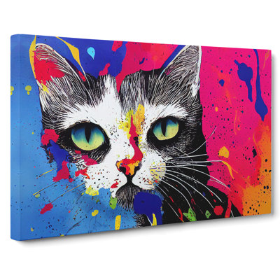 Cat Splashed Vol.6 Abstract - Wrapped Canvas
