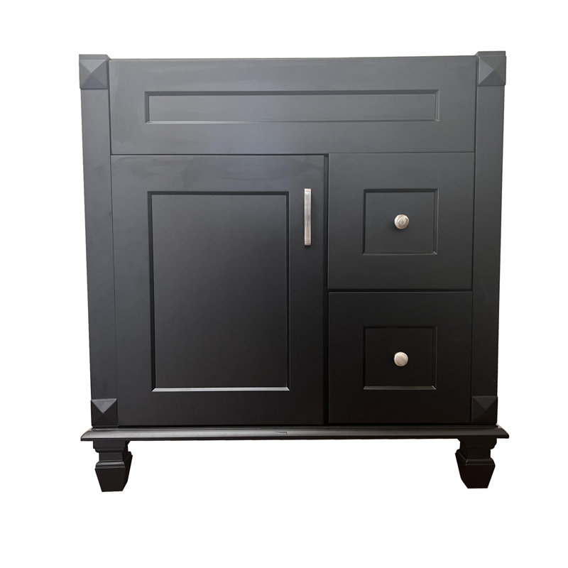 Base de meuble-lavabo simple 30 po seulement - noir mat