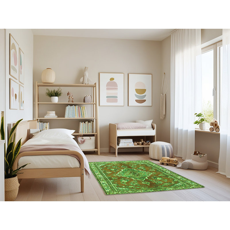 Washable Oriental Indoor Rug, Rectangle 4' x 6'