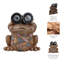 Sagebrook Home 12" Frog With Solar Goggles, Multi