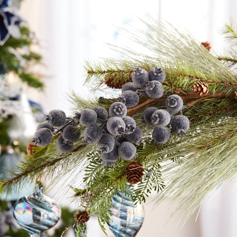 Beaded Berry, Bleu/brun, H 20,5 po x l 7 po x P 3,5 po