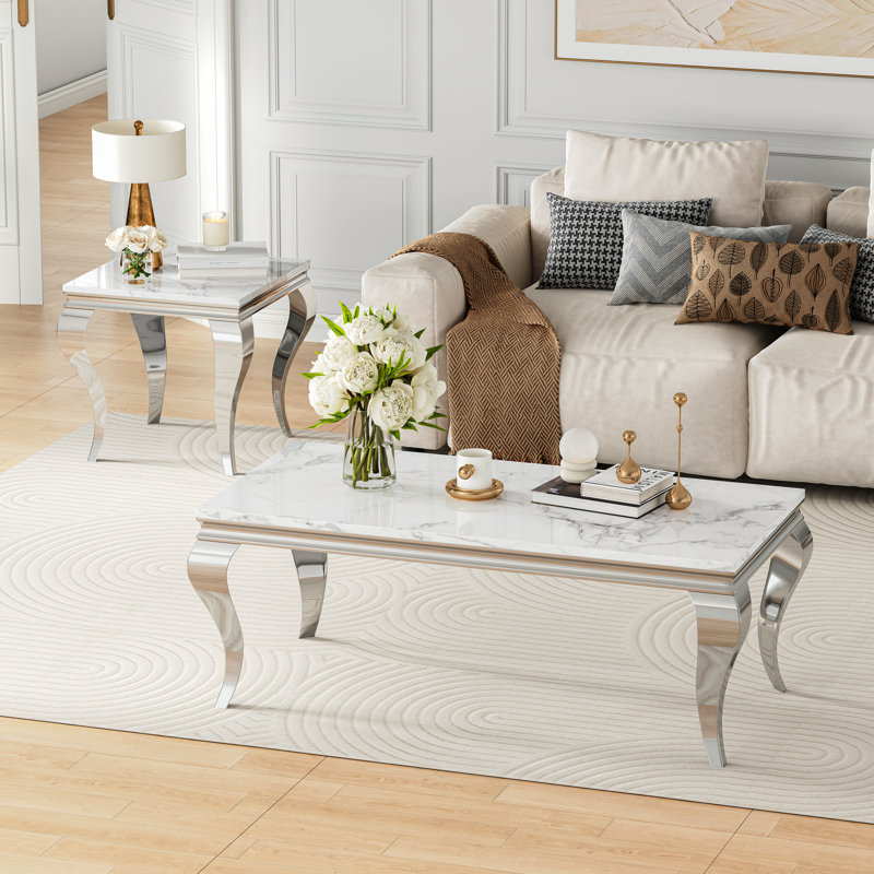 Table basse Tioga, Argent argent