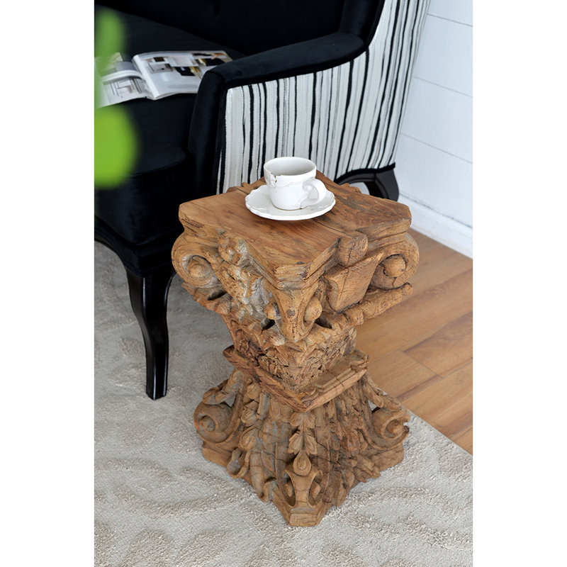 Tabouret d'appoint en bois massif Dorell