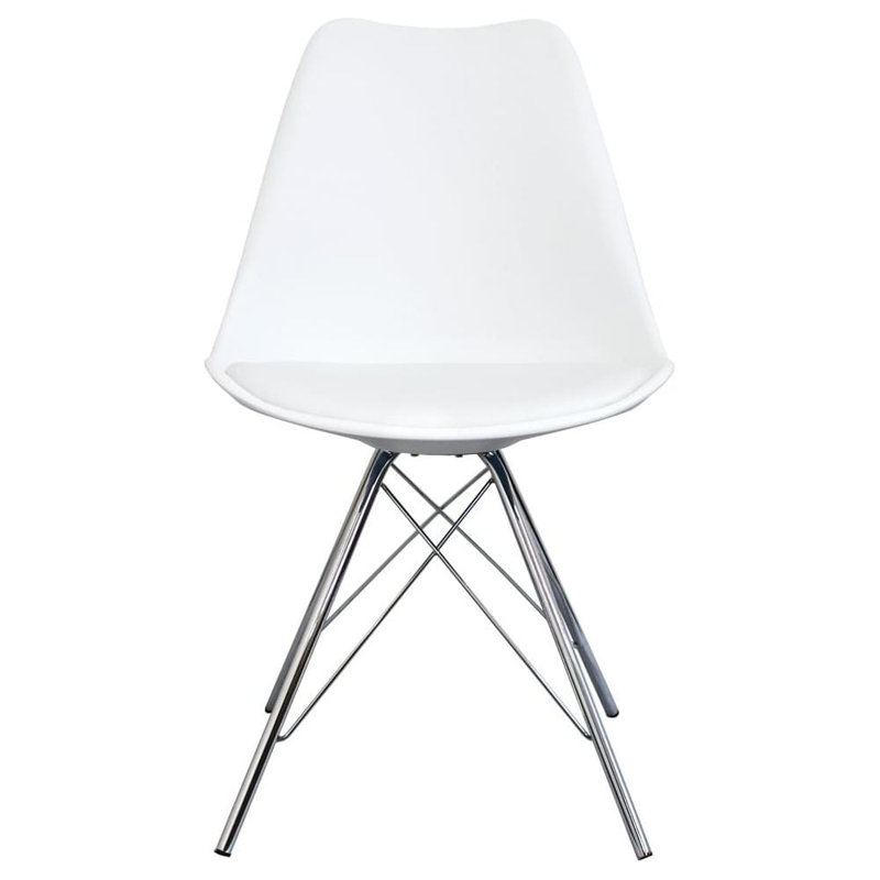 Topeka 45cm H Upholstered Side Chair, White