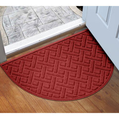 Heavy Duty Oval Shape Braided Jute Door Mats for Entryways 2 x 3 ft