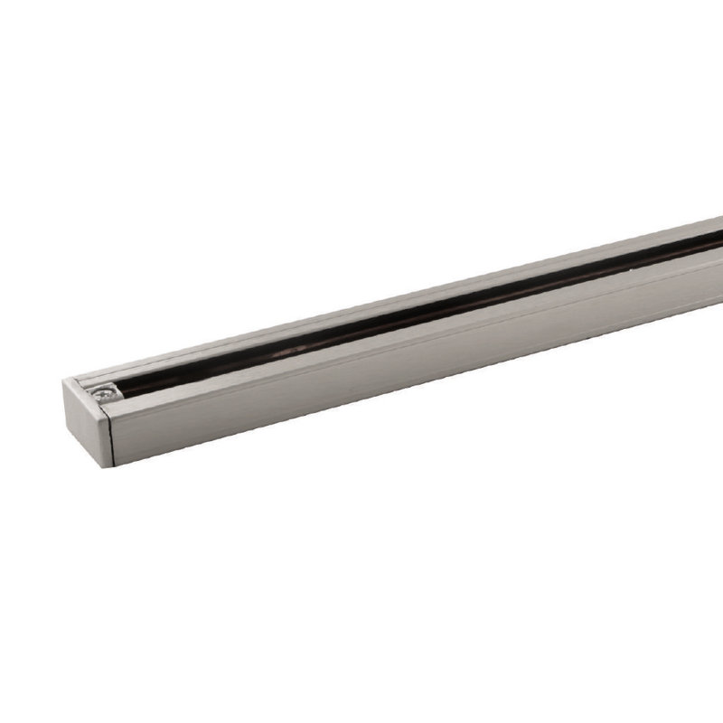 1 support de rail et quincaillerie de fixation, H 0,63 po x l 24 po x P 1,38 po, Nickel