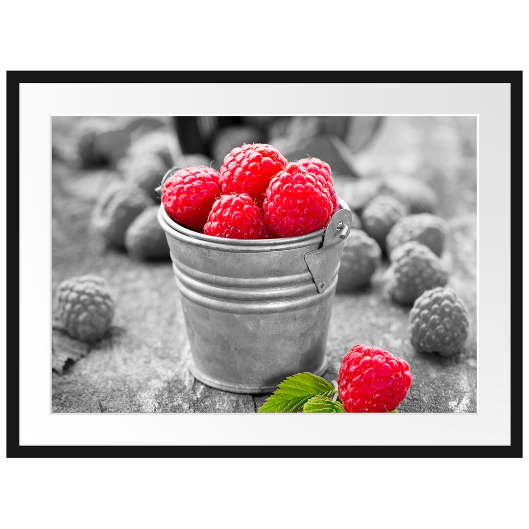 Gerahmtes Poster Früchte Eimer Obst Fruit Food