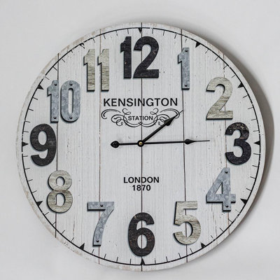 Kensington Station London With Multi Coloured Numbers Wall Clock