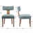 Mid Century Upholstered Dining Chairs Side Chairs Farmhouse Dining Chair with Wood Legs-1910603102