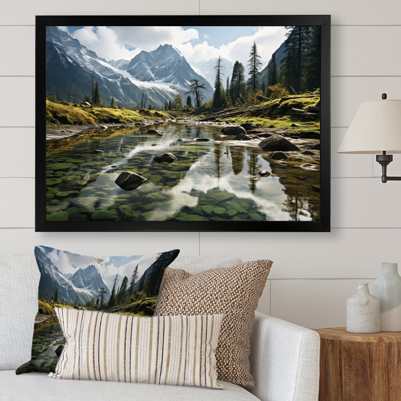Canada Majestic Wilderness sur toile, Cadre photo noir, H 24 po x l 32 po x P 1 po