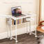 Bureau d'ordinateur pliable, avec sac de rangement, tablette et roulettes pour petits espaces, bureau à domicile-1530901714