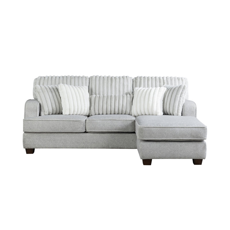Coussins réversibles Modern, Tissu gris, Noir