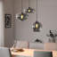 Luminaire suspendu 3 lumières noir