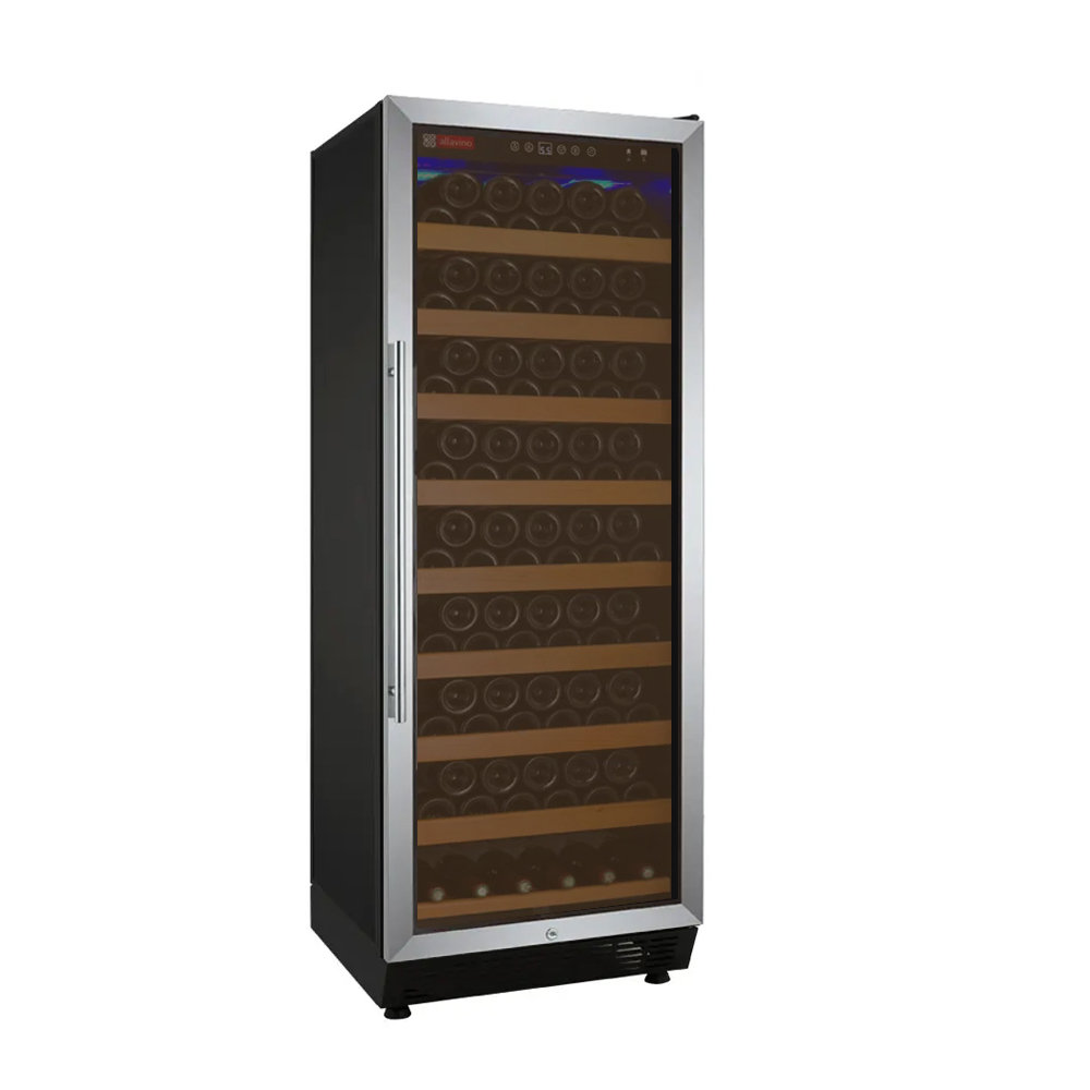 Allavino 24" Wide Vite II Tru-Vino 99 Bottle Single Zone Stainless Steel Right Hinge Wine Refrigerator — FIN-0017870 | Fridge.com