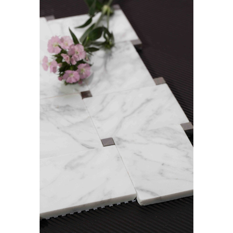Carreau de marbre et carreaux Carrera, Blanc