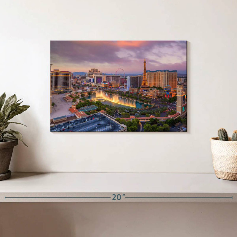 Ravi Las Vegas Before Dark, 8" H x 12" W